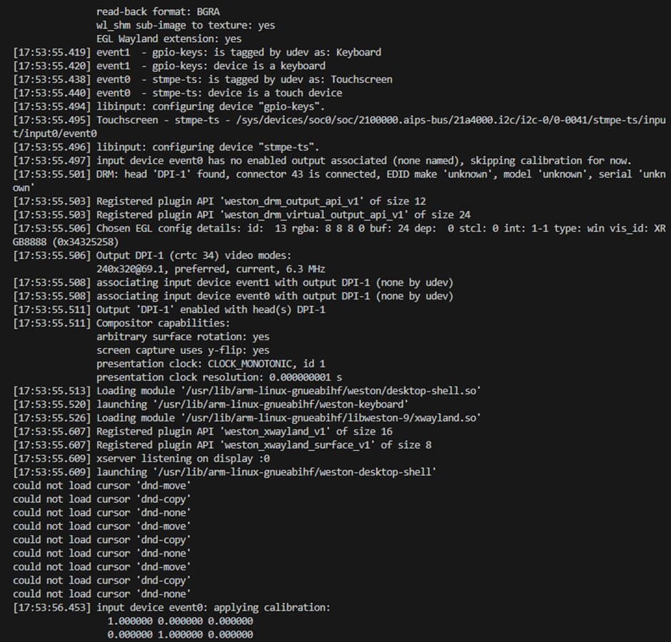 Libinput issue - "input device event0 has no enabled output associated ...